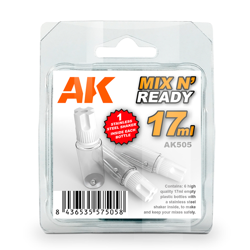 Pack de 6 flacons vides Mix N’ Ready - 17mL