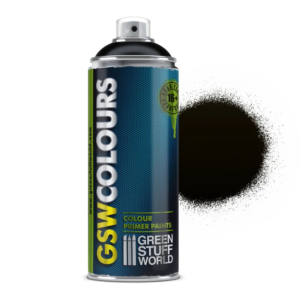 [8436574505894,2230,8436574505894ES,spray,bombe,sous-couche] GSW Colours - Apprêt noir mat 400ml (400 mL)