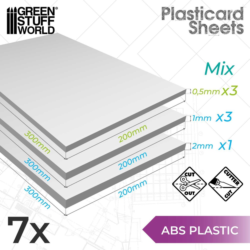 [8436554366095,9110,8436554366095ES,] Cartes plastiques ABS diverses - A4