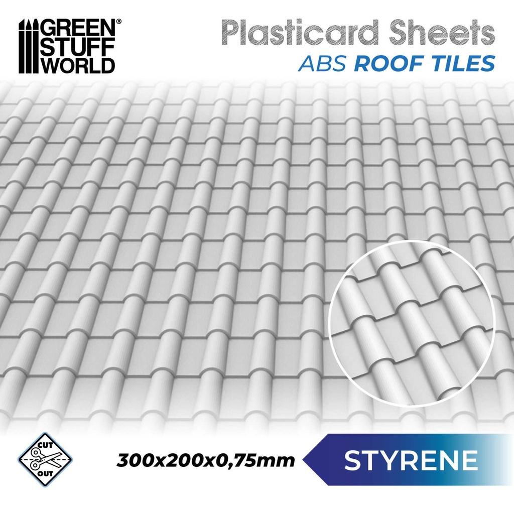 [8436554362349,1234,8436554362349ES,Plasticard] Carte plastique texturée - Tuiles - A4