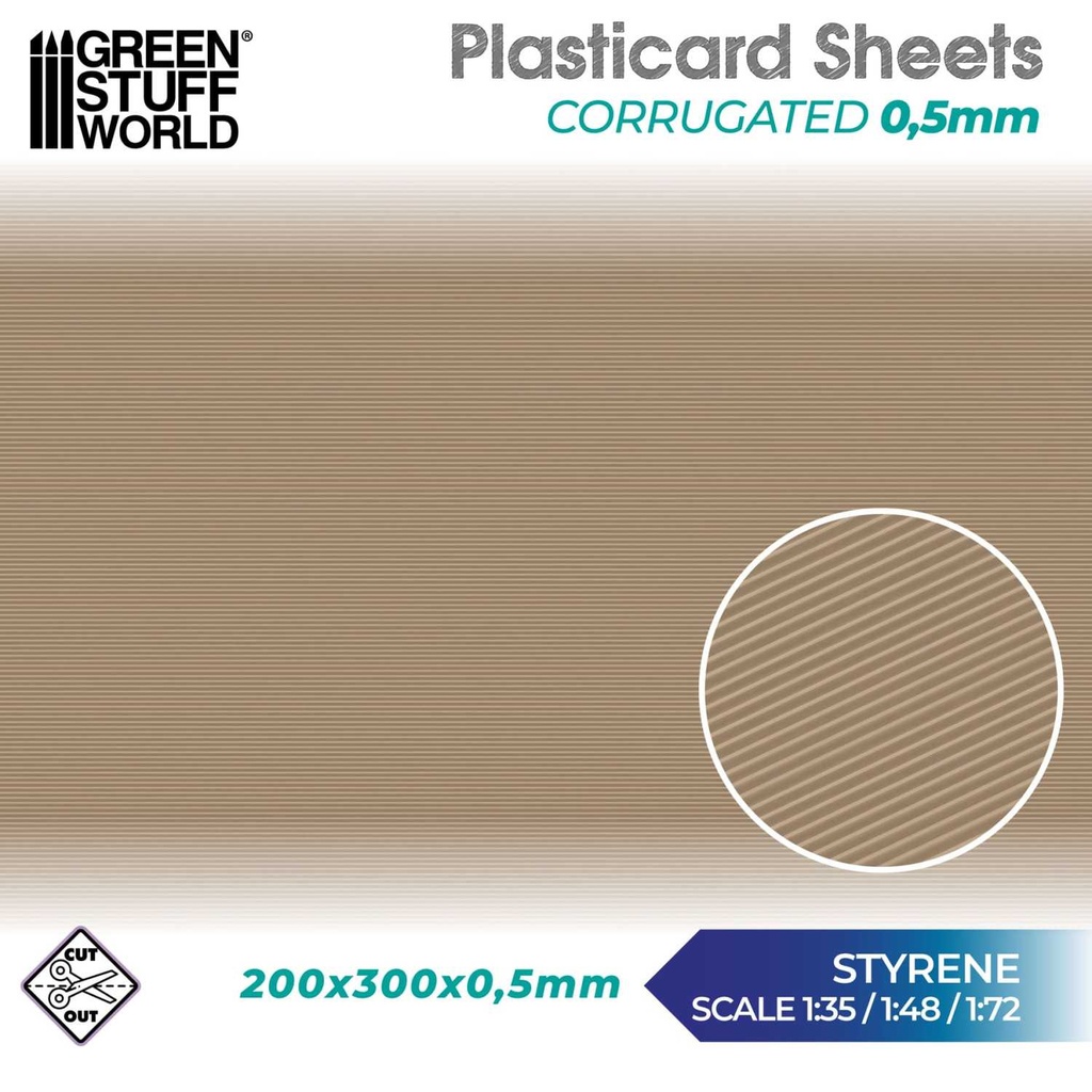 [8436554361052,1105,8436554361052ES,Plasticard] Carte plastique ondulée - 0,6mm