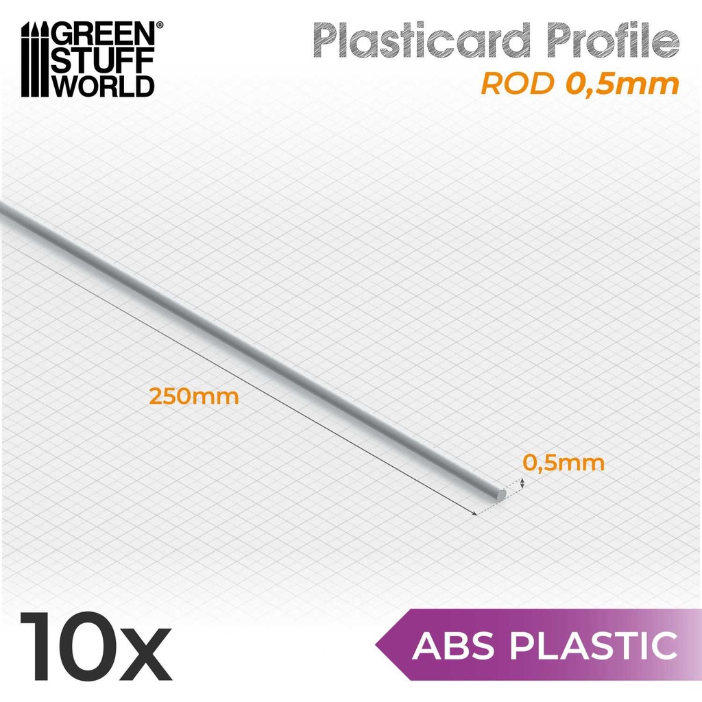 Profilés ABS - Tige O - 0,5mm