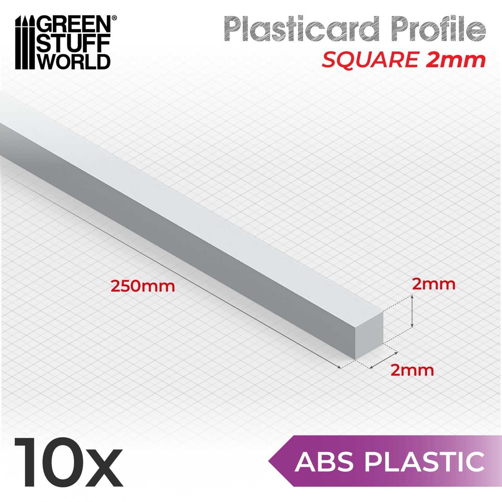 Profilés ABS - Tige □ - 2mm