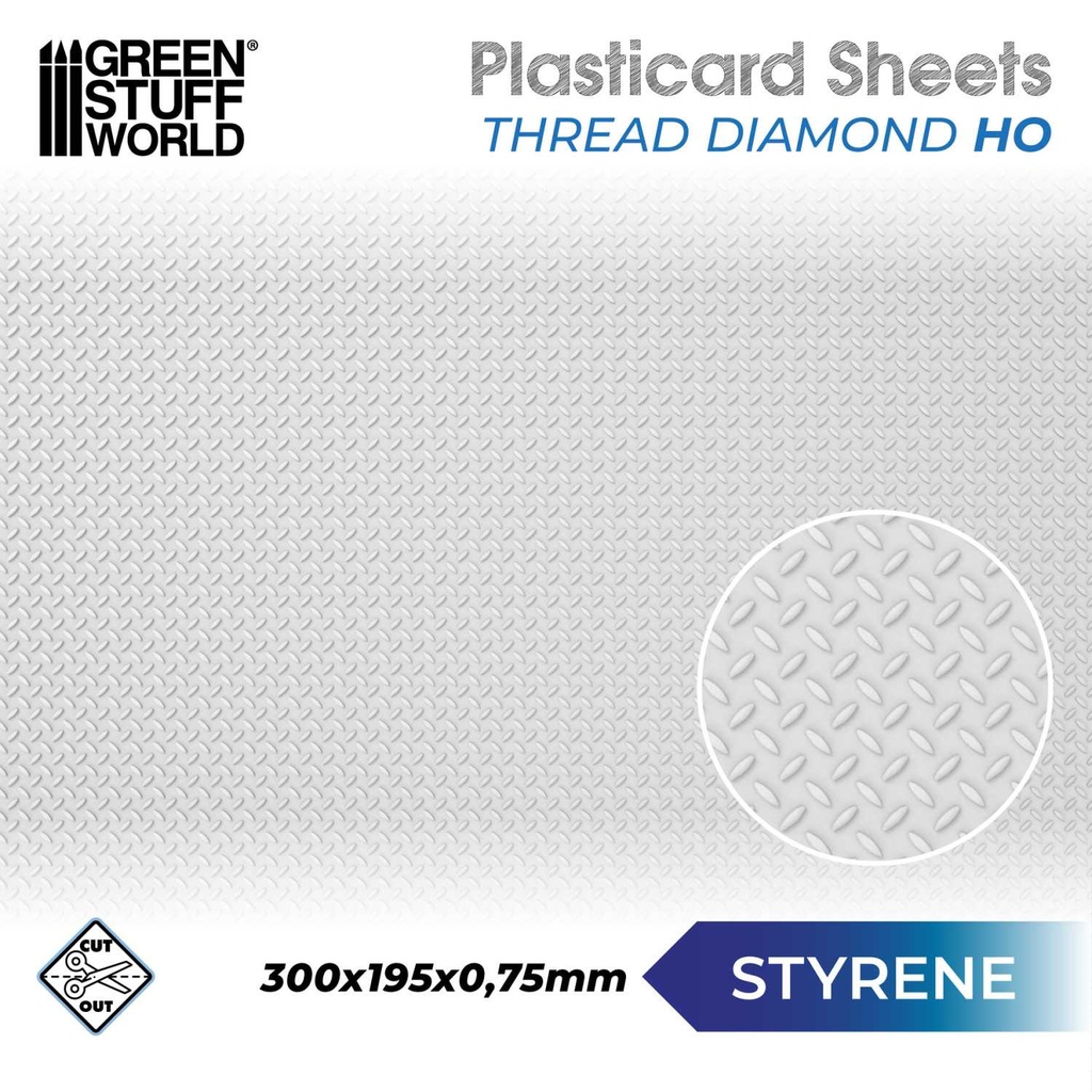 [8436574500059,1646,8436574500059ES,Plasticard] Carte plastique texturée - Diamant 1mm