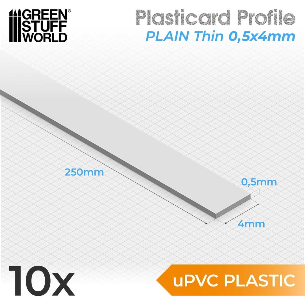 [8435646503363,10836,8435646503363ES,] Profilé uPVC  - Thin 0.50mm x 4mm