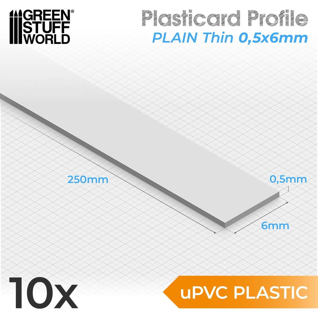 [8435646503370,10837,8435646503370ES,] Profilé uPVC  - Thin 0.50mm x 6mm