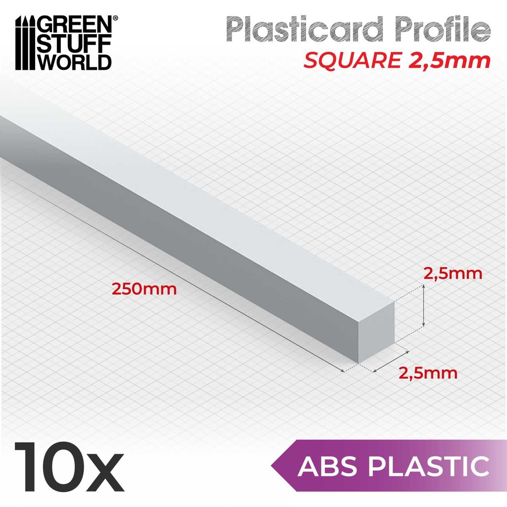 [8436554367436,12308,8435646518084ES,] Profilés ABS - Tige □ - 1,5mm