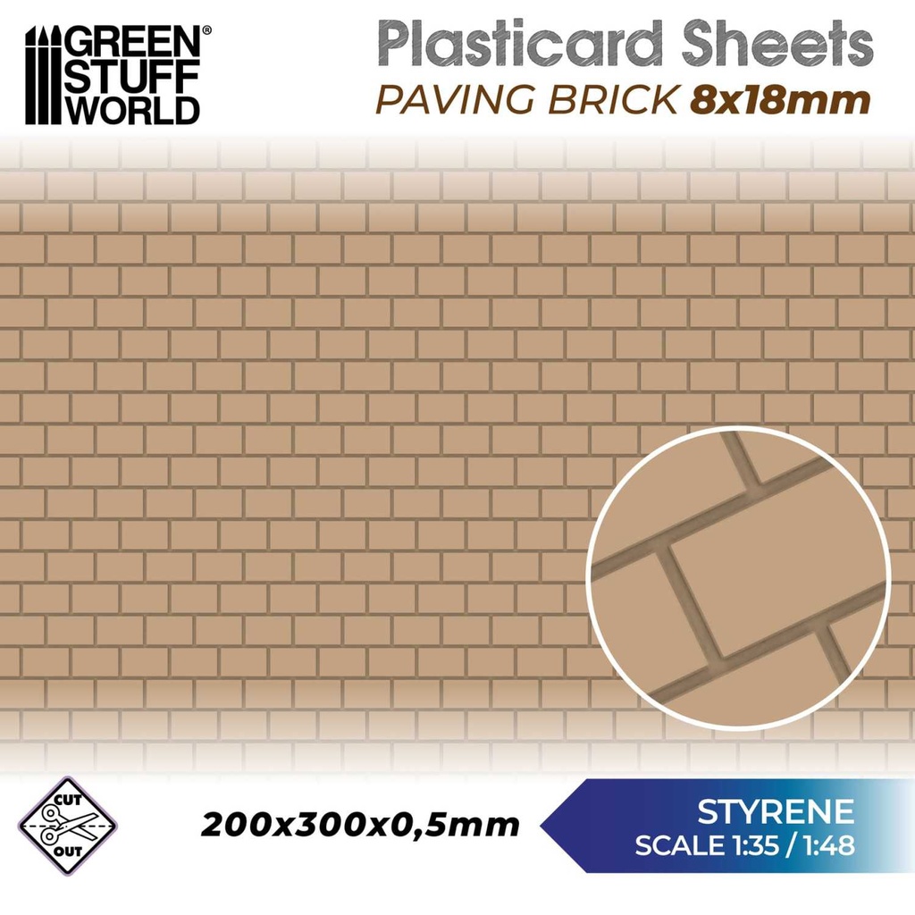 [8435646524160,5056,8435646524160ES,Plasticard] Carte plastique texturée - Pavage brique