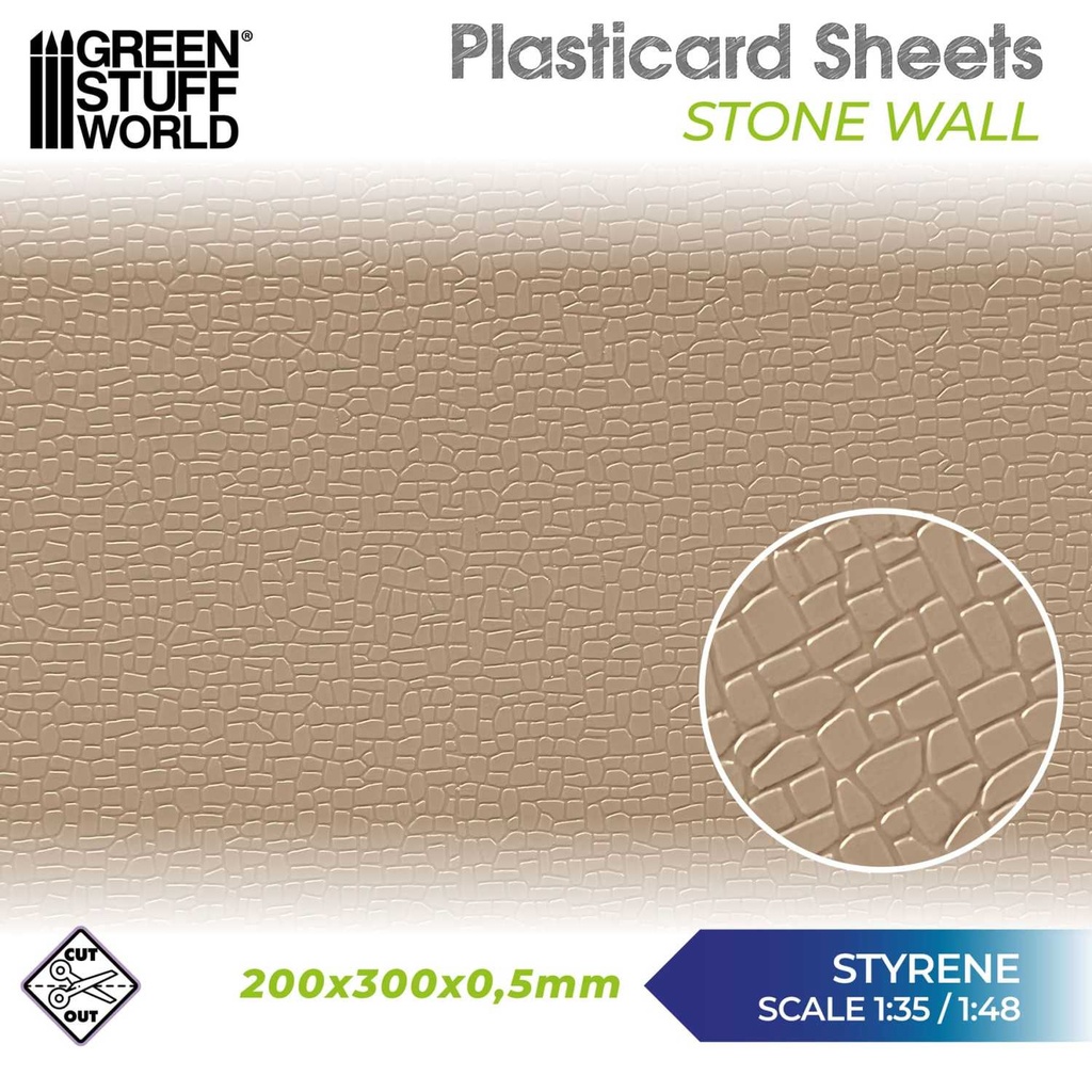 [8435646524191,5059,8435646524191ES,Plasticard] Carte plastique texturée - Mur de pierres