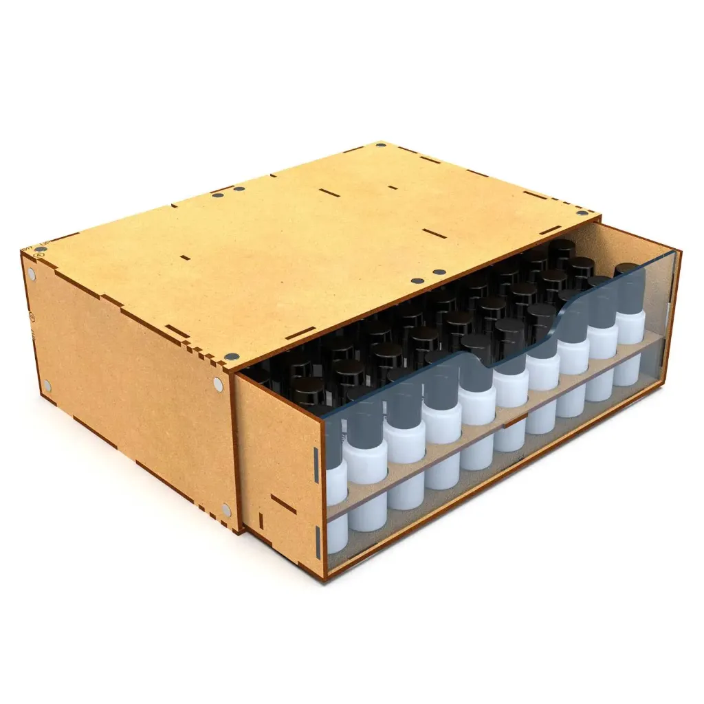 [8435646540528,6692,8435646540528ES,] Module de rangement empilable pour peintures 17ml