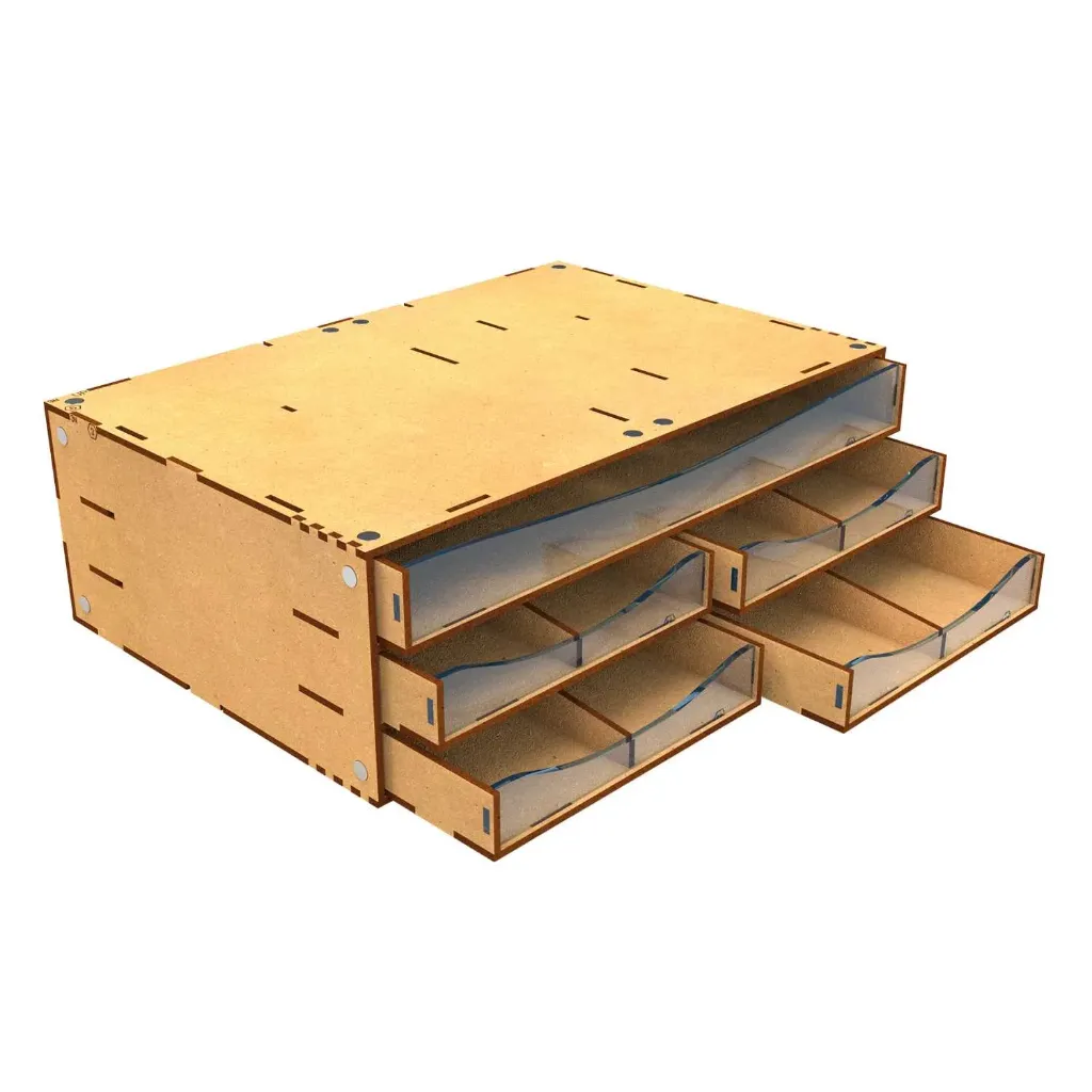 Module de rangement empilable à petits tiroirs horizontaux