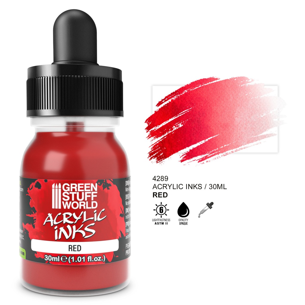 [8435646516493,4289,8435646516493ES,] Encre acrylique opaque - Rouge