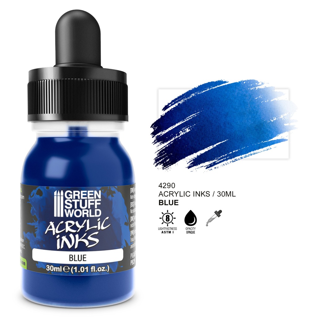 [8435646516509,4290,8435646516509ES,] Encre acrylique opaque - Bleu