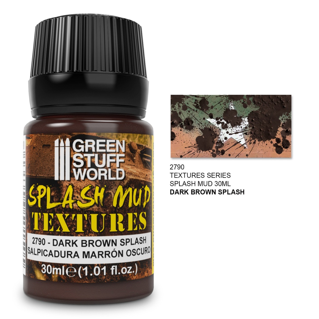 [8435646501505,2790,8435646501505ES,] Splash Mud Textures - Dark brown 30ml