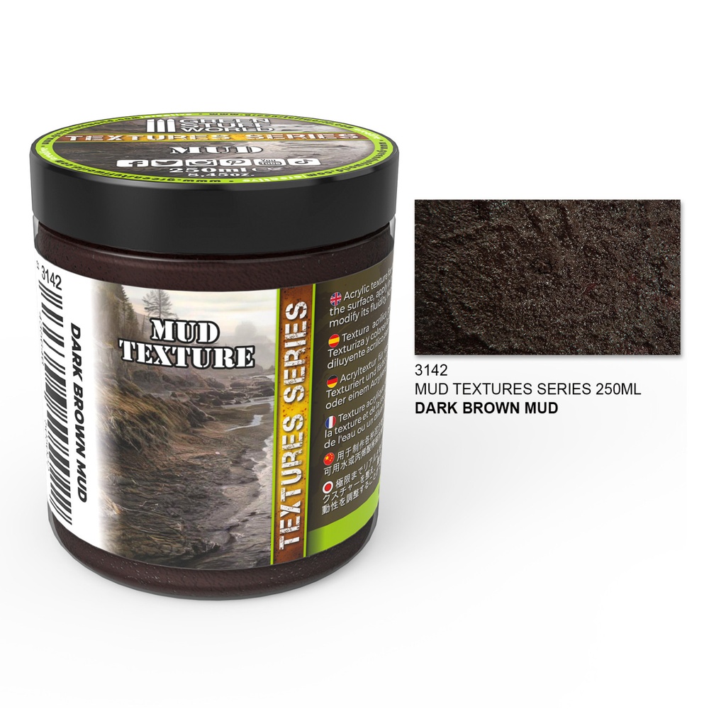 [8435646505022,3142,8435646505022ES,] Mud Textures - Dark Brown 250ml