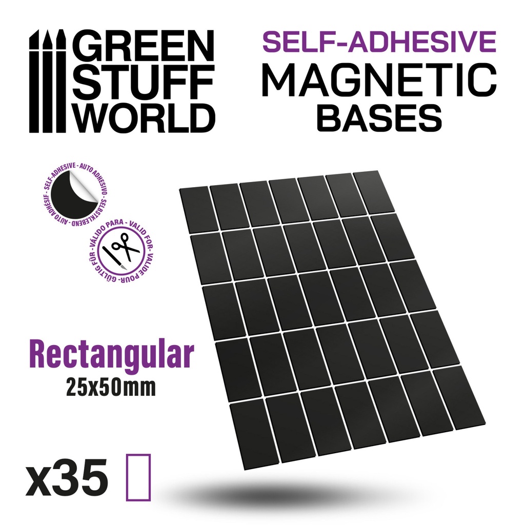 [8435646503585,10858,8435646503585ES,] Feuilles magnétiques - Rectangles 25x50mm