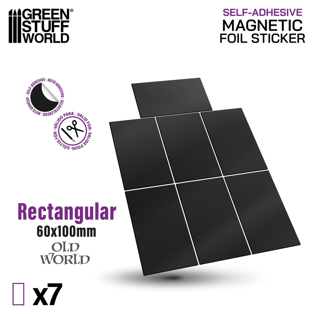 [8435646522968,12796,8435646522968ES] Feuilles magnétiques - Rectangles 60x100mm