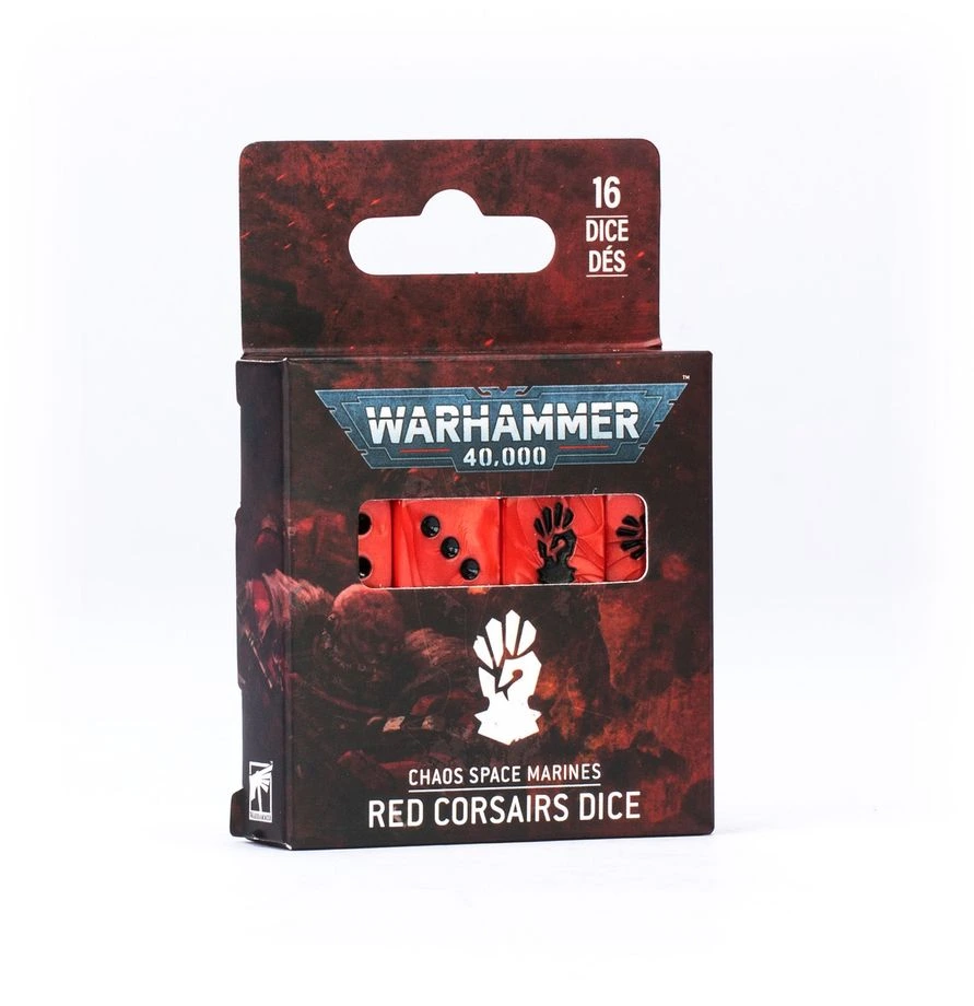 [5011921257843,43-115,Warhammer 40.000,Chaos Space Marines,Red Corsairs Dice] Chaos Space Marines: dés Red Corsairs