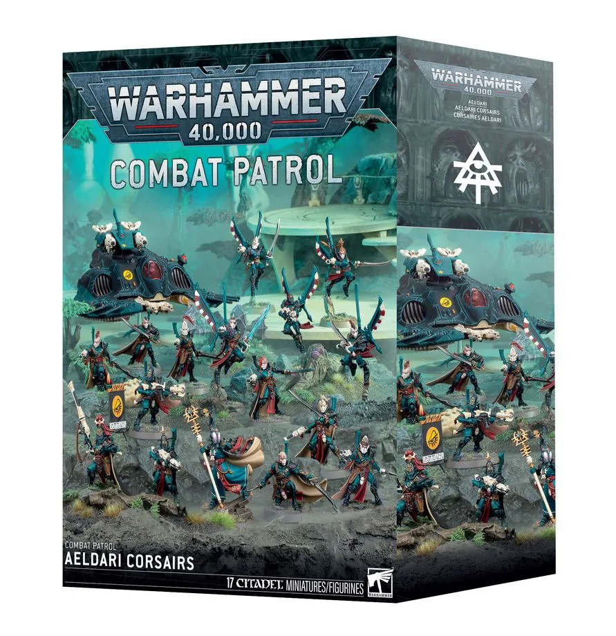 [5011921251353,73-463,Warhammer 40.000,Aeldari,Combat Patrol: Aeldari Corsairs] Patrouille - Corsaires arlequinseldari
