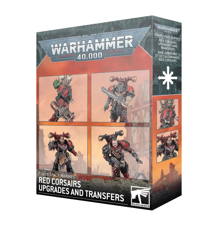 [5011921251735,43-112,Warhammer 40.000,Chaos Space Marines,Red Corsairs Upgrades and Transfers] Chaos Space Marines : amélioration + décalcomanies Red Corsairs