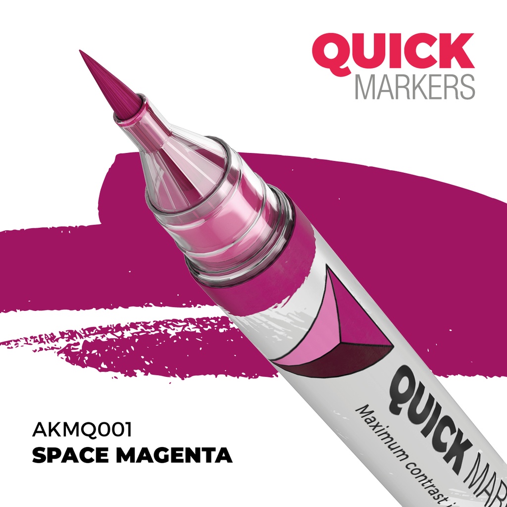 [8435568353510,AKMQ001,AKMQ001,Quick Markers: Space Magenta] Quick Markers: Space Magenta