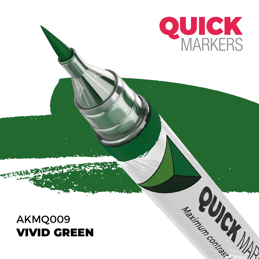 [8435568353596,AKMQ009,AKMQ009,Quick Markers: Vivid Green] Quick Markers: Vivid Green