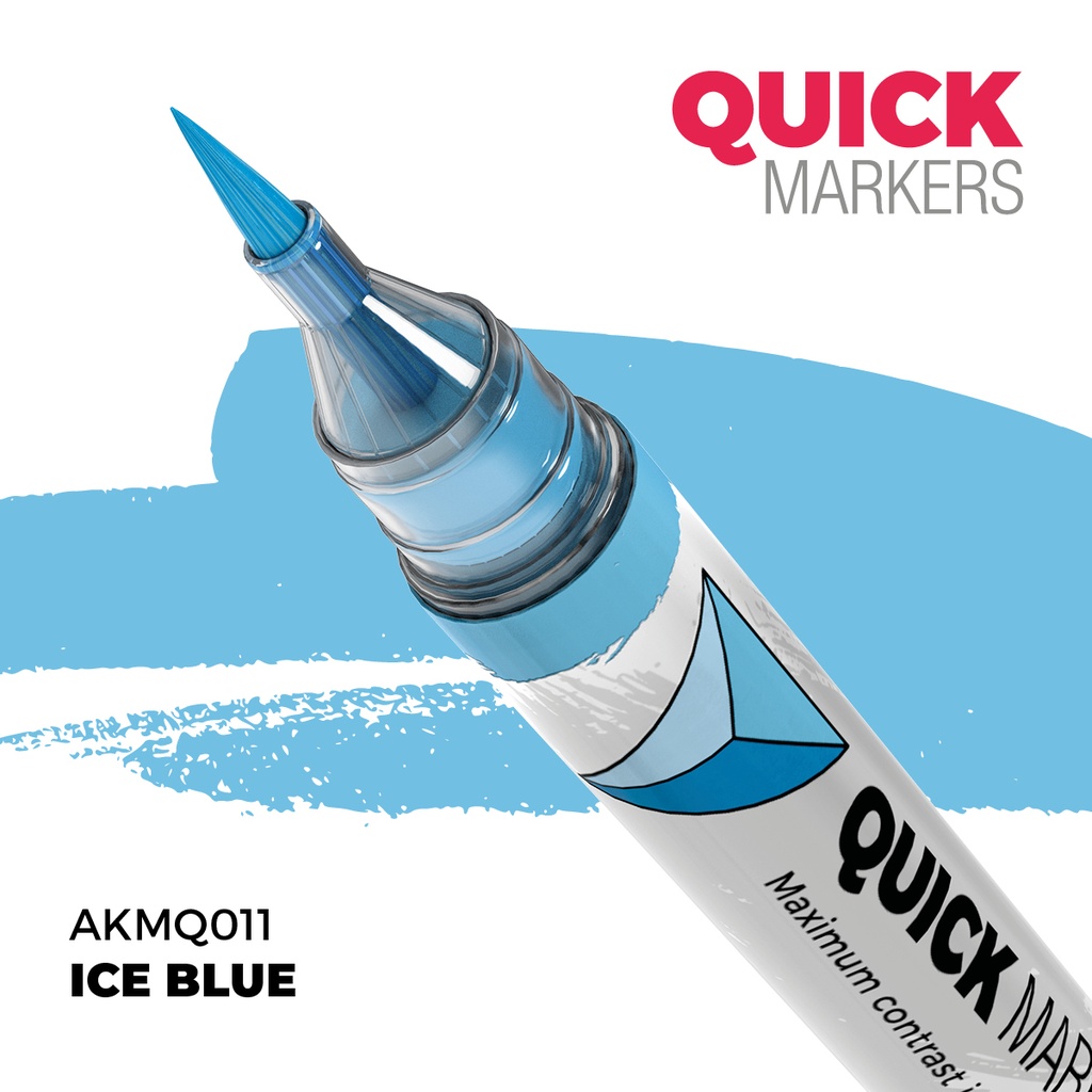 [8435568353619,AKMQ011,AKMQ011,Quick Markers: Ice Blue] Quick Markers: Ice Blue