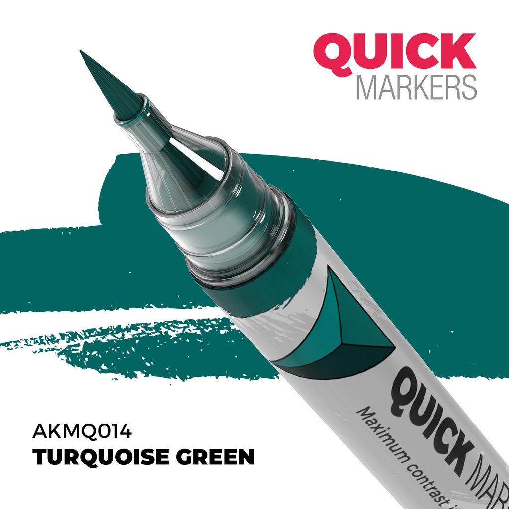 [8435568353640,AKMQ014,AKMQ014,Quick Markers: Turquoise Green] Quick Markers: Turquoise Green