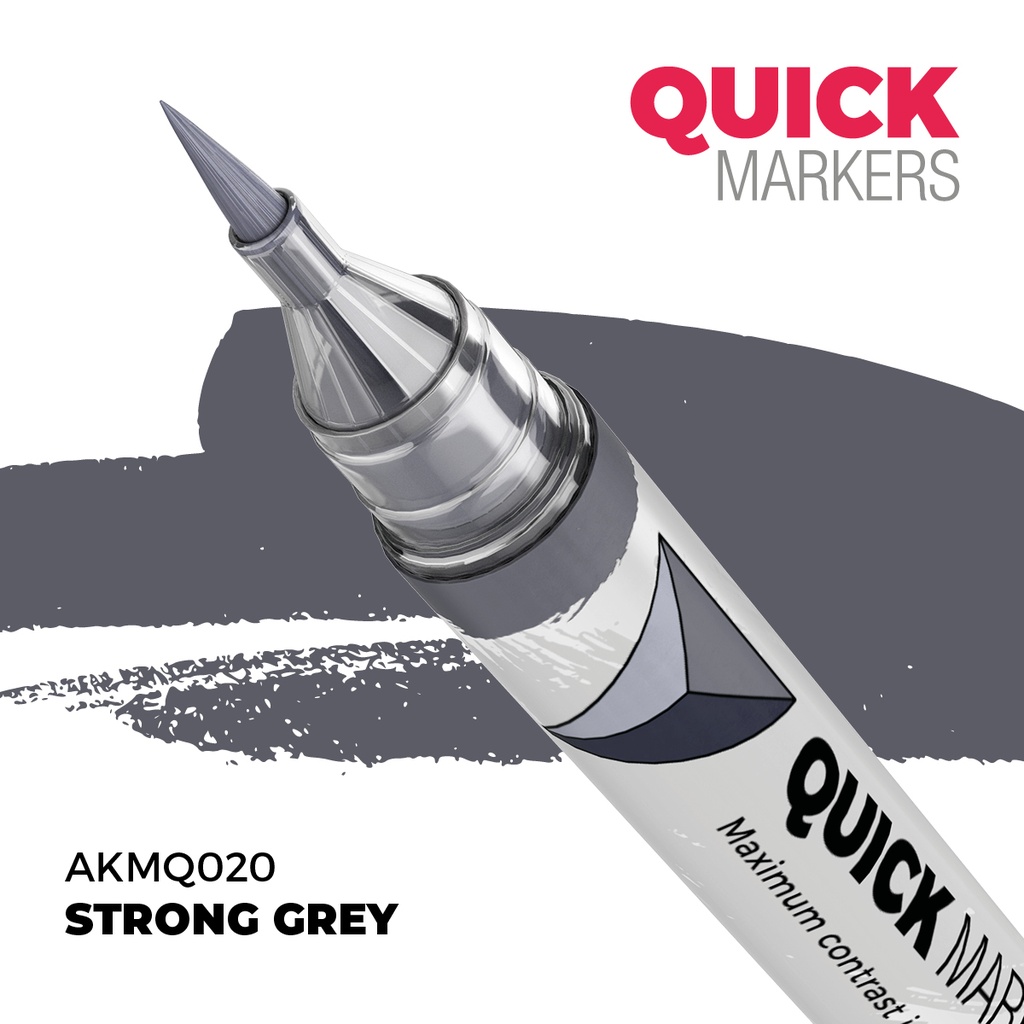[8435568353701,AKMQ020,AKMQ020,Quick Markers: Strong Grey] Quick Markers: Strong Grey