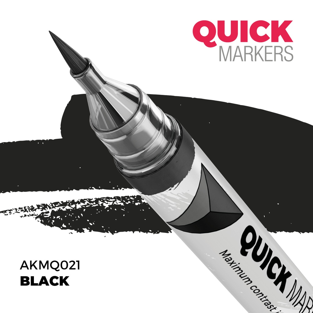 [8435568353718,AKMQ021,AKMQ021,Quick Markers: Black] Quick Markers: Black