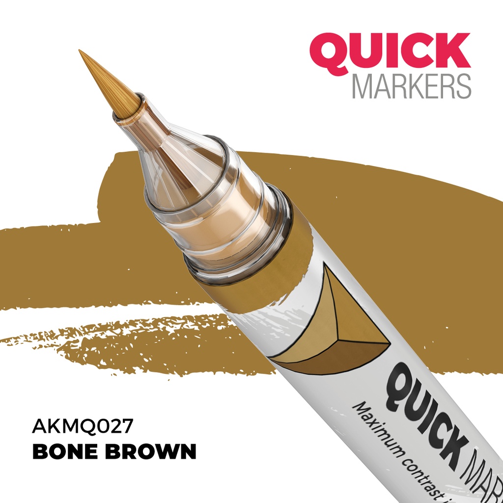 [8435568353770,AKMQ027,AKMQ027,Quick Markers: Bone Brown] Quick Markers: Bone Brown