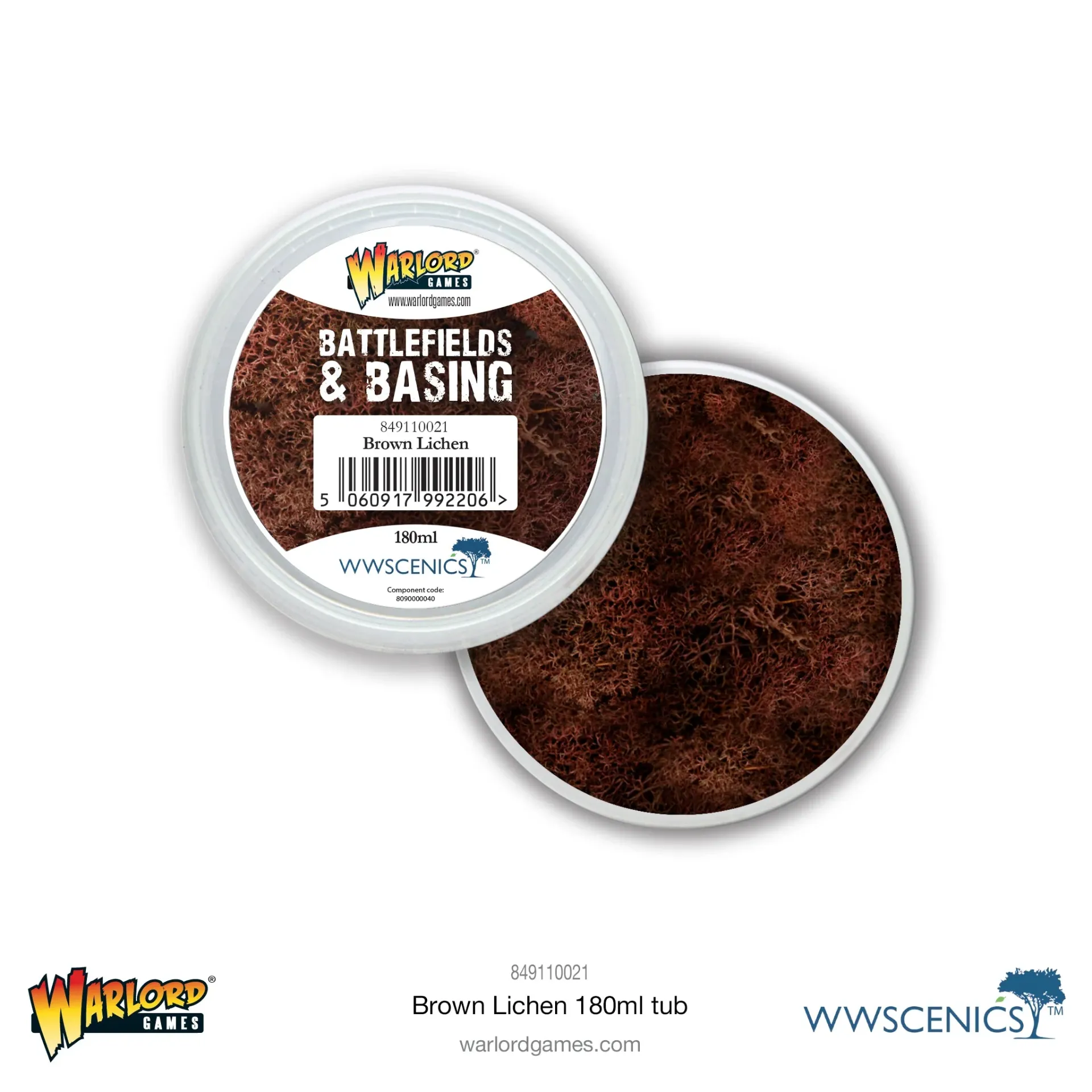 [5060917992206,849110021,849110021,Battlefields & Basing: Brown Lichen (180ml)] Battlefields & Basing: Brown Lichen (180ml)