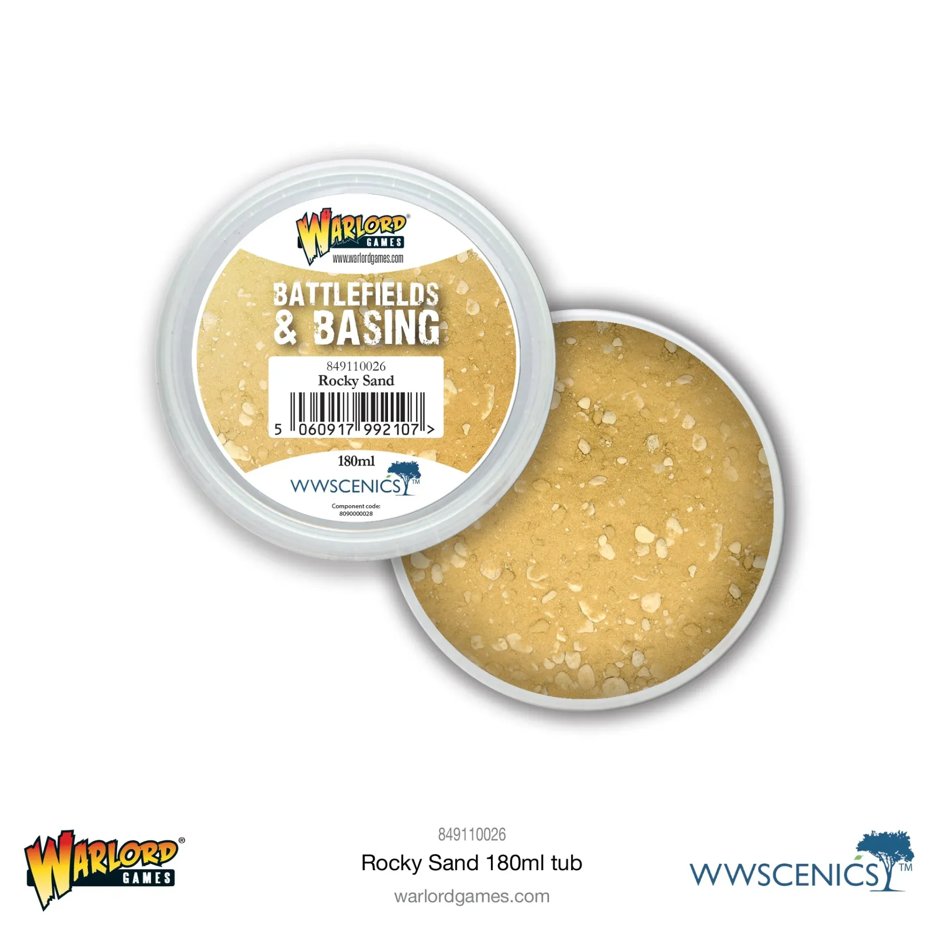 [5060917992107,849110026,849110026,Battlefields & Basing: Rocky Sand (180ml)] Battlefields & Basing: Rocky Sand (180ml)