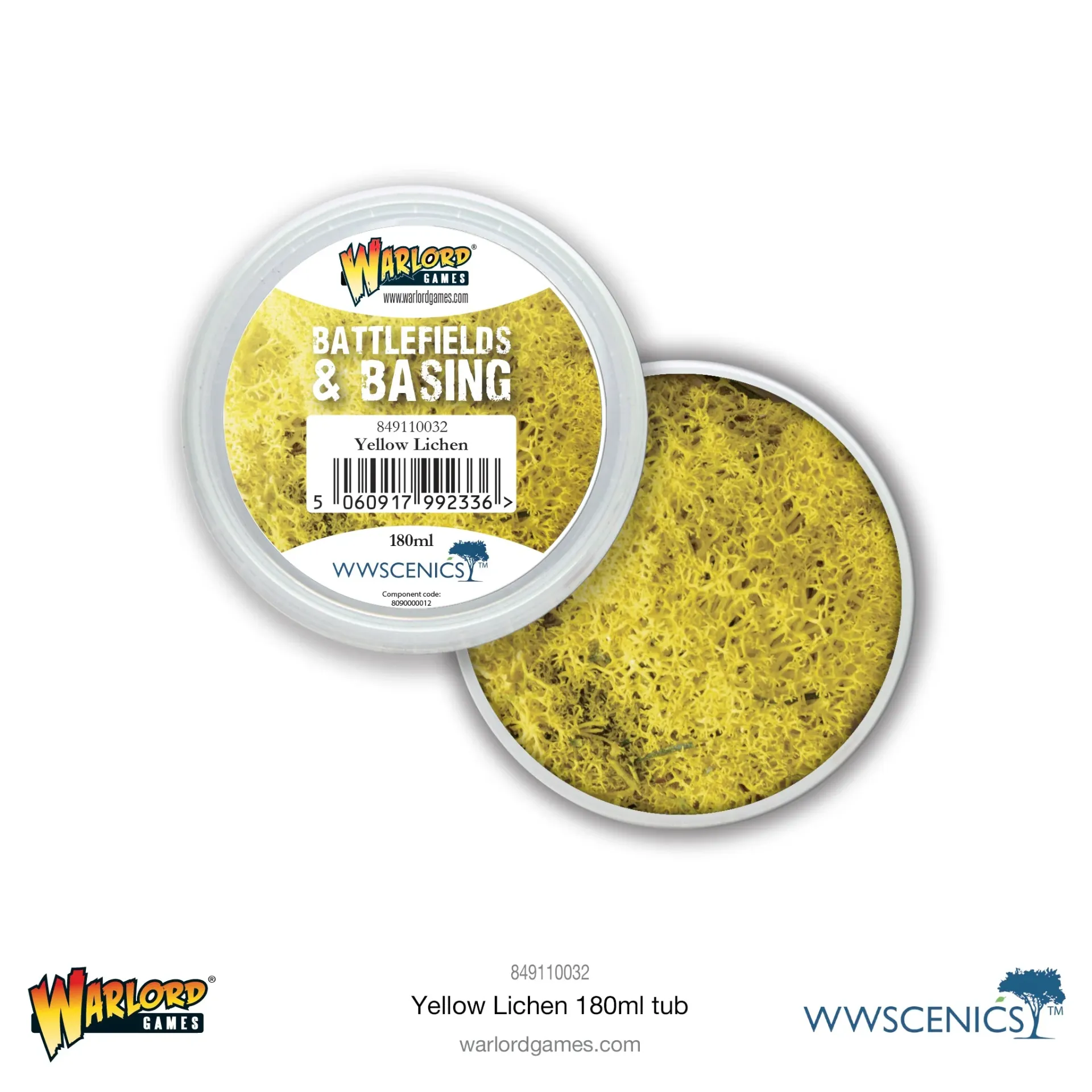 [5060917992336,849110032,849110032,Battlefields & Basing: Yellow Lichen (180ml)] Battlefields & Basing: Yellow Lichen (180ml)