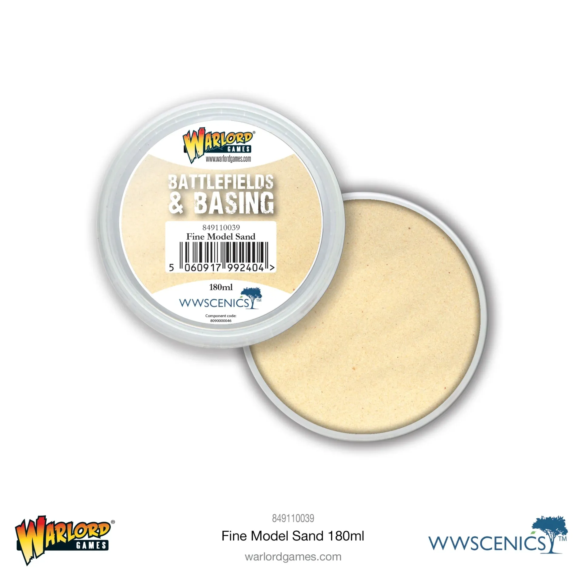 [5060917992404,849110039,849110039,Battlefields & Basing: Fine Model Sand (180ml)] Battlefields & Basing: Fine Model Sand (180ml)