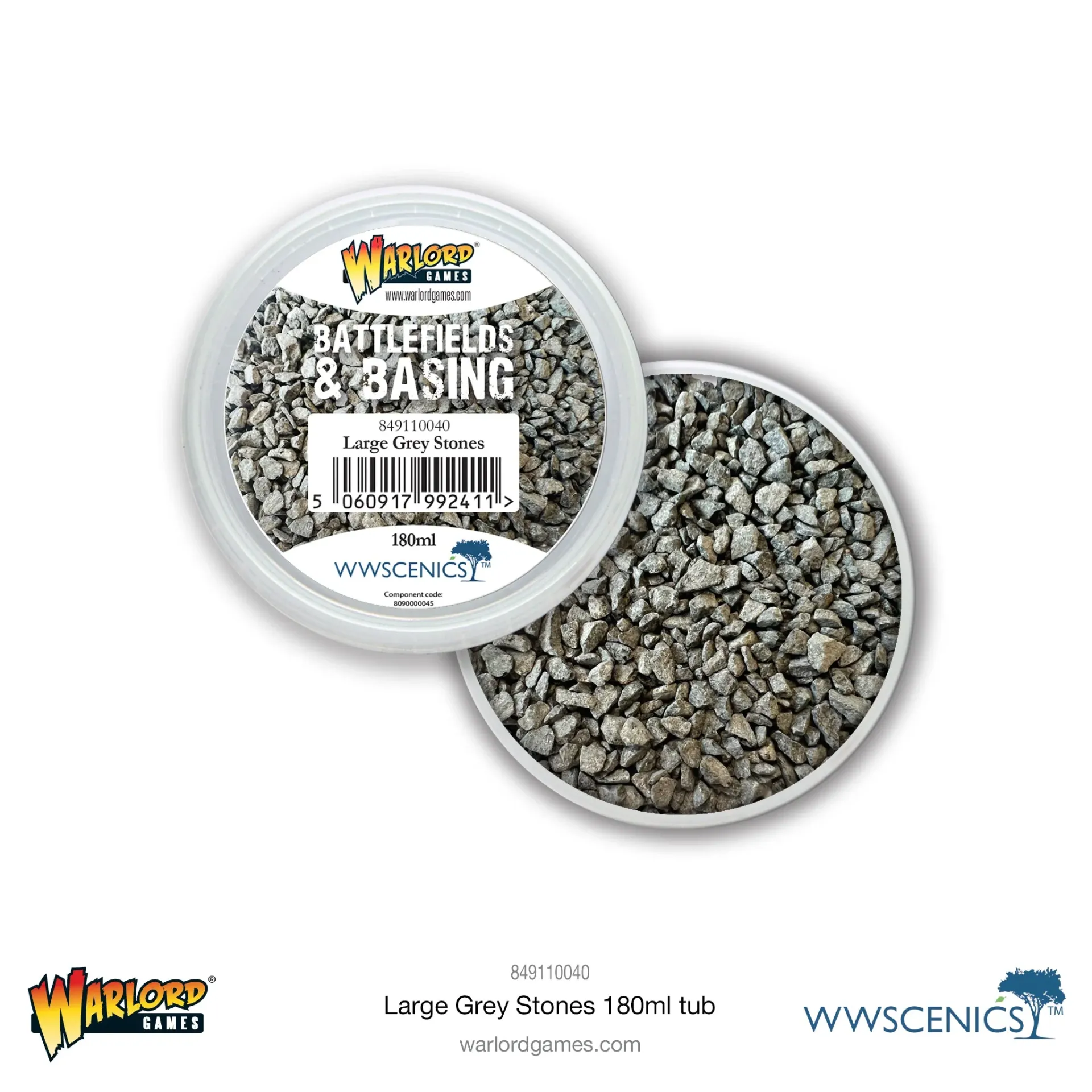 [5060917992411,849110040,849110040,Battlefields & Basing: Large Grey Stones (180ml)] Battlefields & Basing: Large Grey Stones (180ml)
