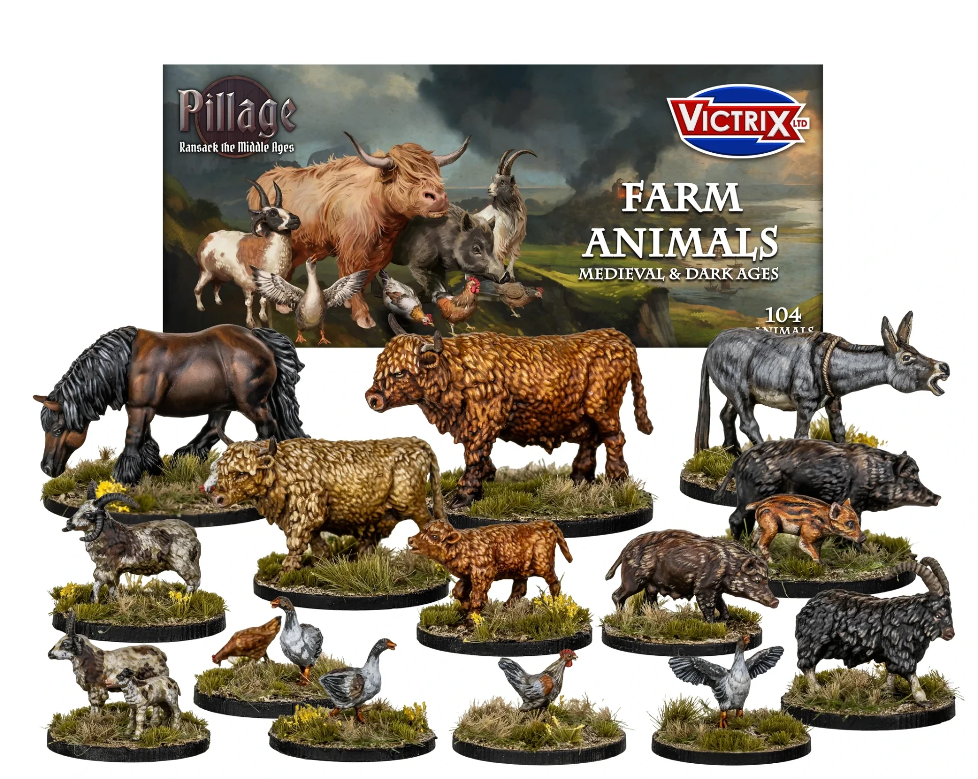 [5056813914923,VXE014,VXE014,Farm Animals - Medieval & Dark Ages] Décors - Animaux de la ferme