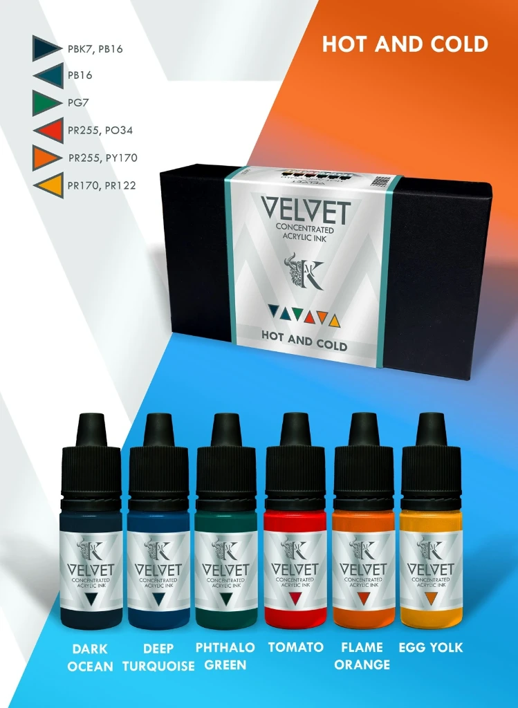 [KMV-S03,KMV-S03,KMV-S03,Velvet Ink Set - Hot and Cold] Velvet Ink Set - Hot and Cold