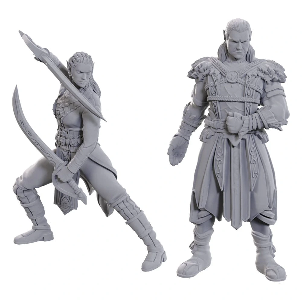 [634482963685,WIZ96368,D&D Nolzur's Marvelous Miniatures - Jaheira & Halsin] D&D Nolzur's Marvelous Miniatures - Jaheira & Halsin
