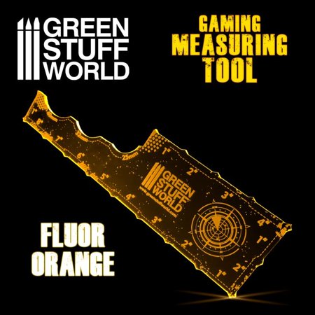[8435646500751,10575,8435646500751ES,Réglette de mesure gaming - Orange fluor 8 pouces] Réglette de mesure gaming - Orange fluor 8 pouces