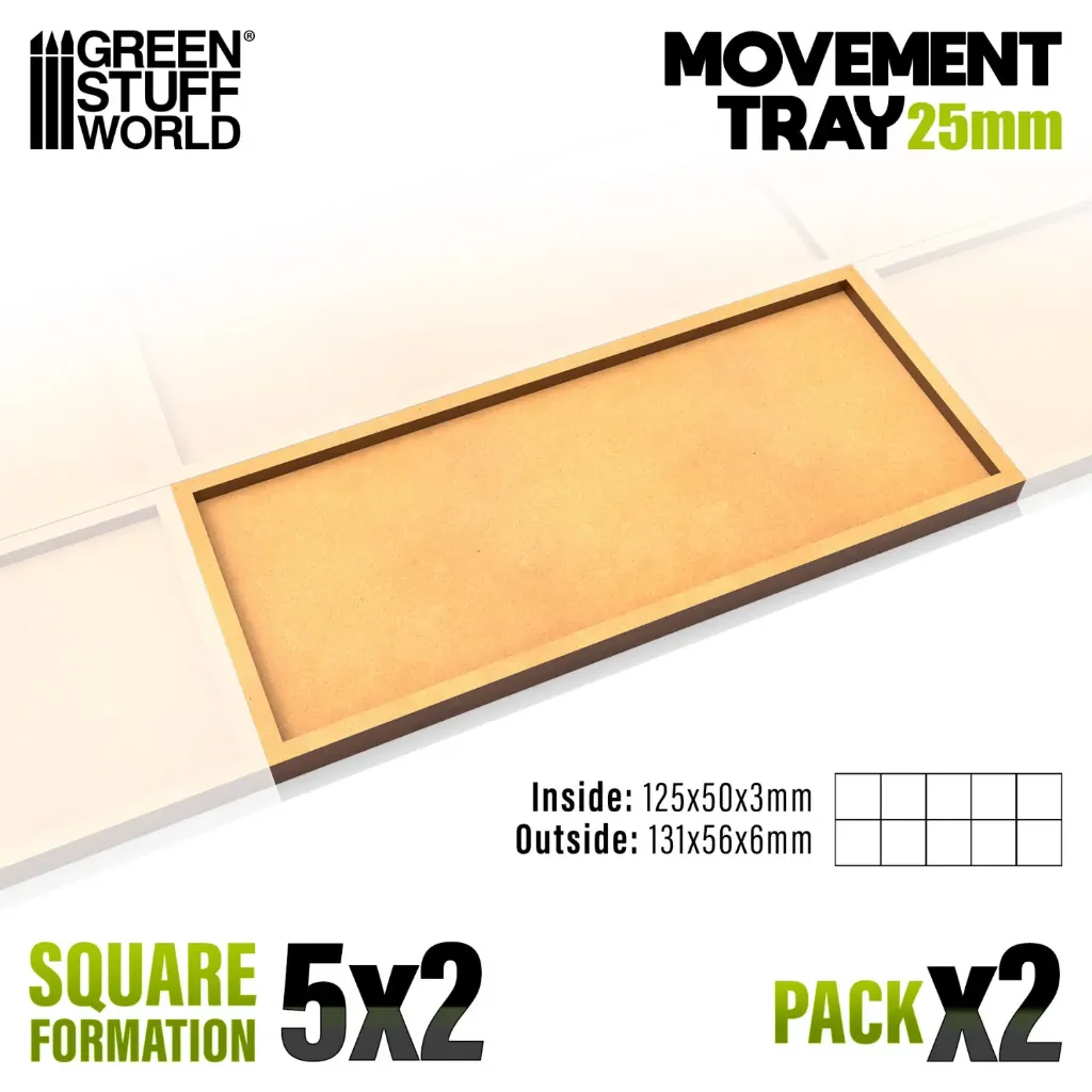 [8436574502923,9793,8436574502923ES,Plateaux de mouvement MDF 125x50mm] Plateaux de mouvement MDF 125x50mm
