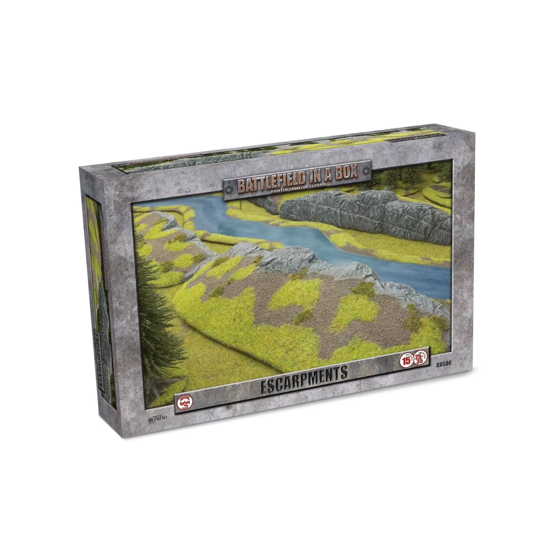 [9420020217591,BB536,Essentials: Escarpments (x2),Battlefield in a Box] Essentials: Escarpments (x2)