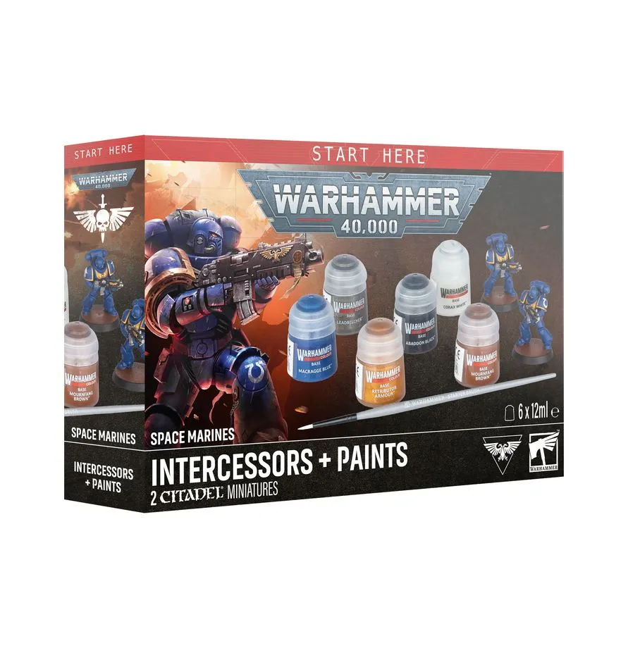 [5011921260324,60-11,54170101002,Space Marines + paints,40k] Set de débutants 40K - Space Marines & peintures