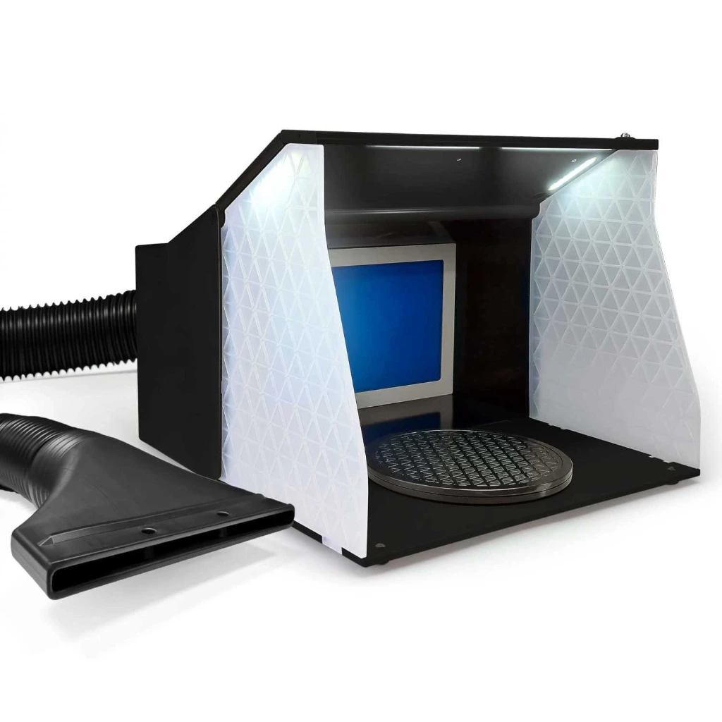 Cabine de vaporisation noire