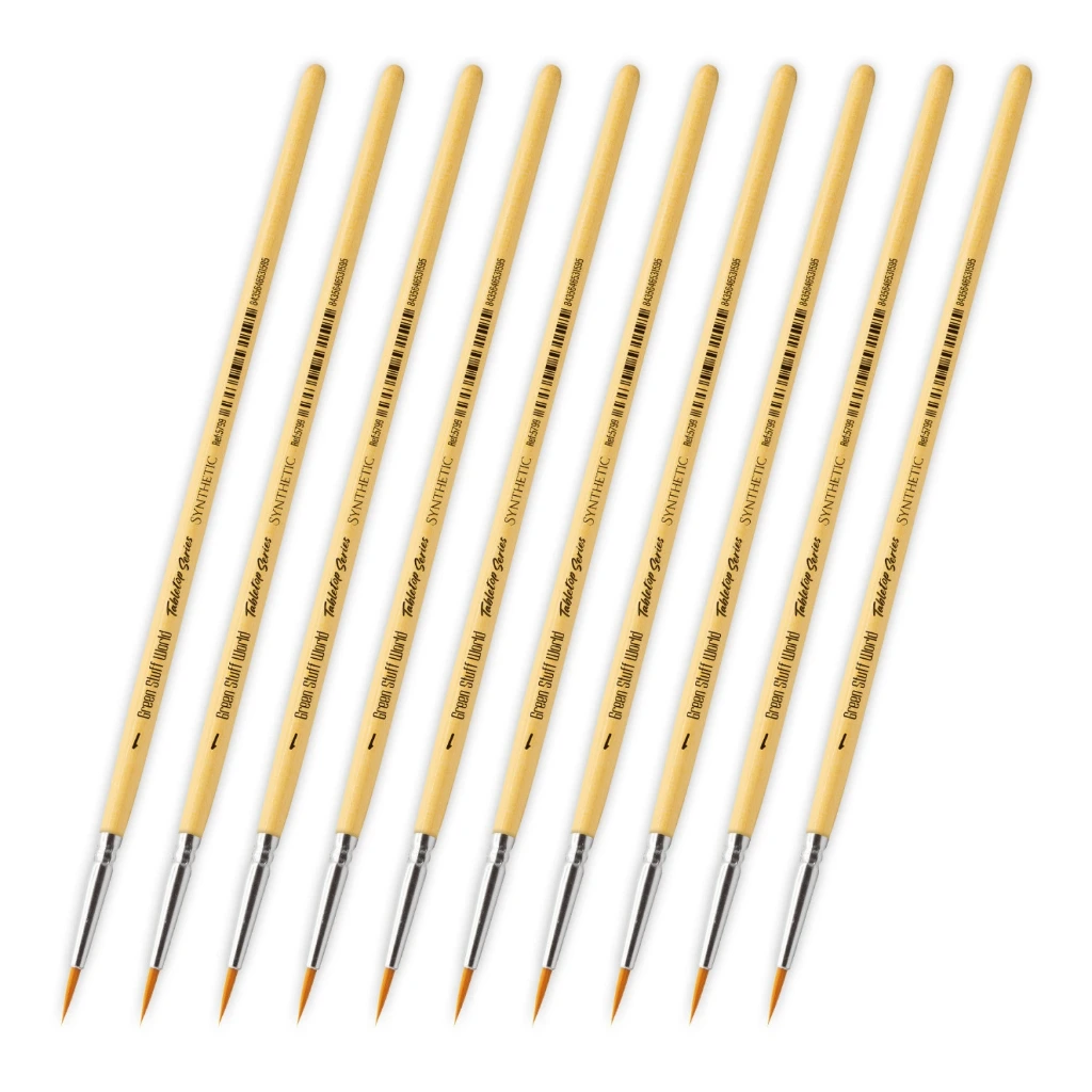[8435646531595,5799,8435646531595ES,Tabletop Synthetic Brushes #1 (Pack x10)] Pinceaux synthétiques #1 (Pack x10)