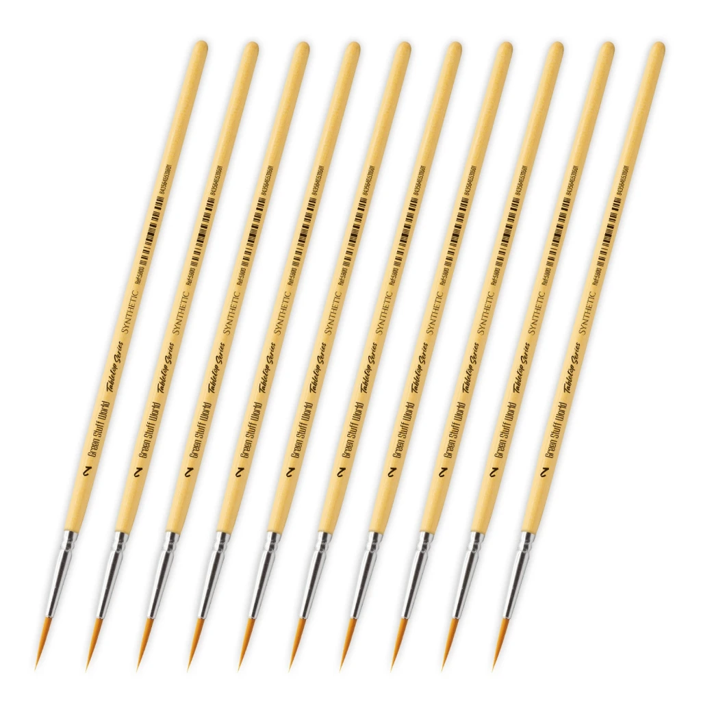 [8435646531601,5800,8435646531601ES,Tabletop Synthetic Brushes #2 (Pack x10)] Pinceaux synthétiques #2 (Pack x10)