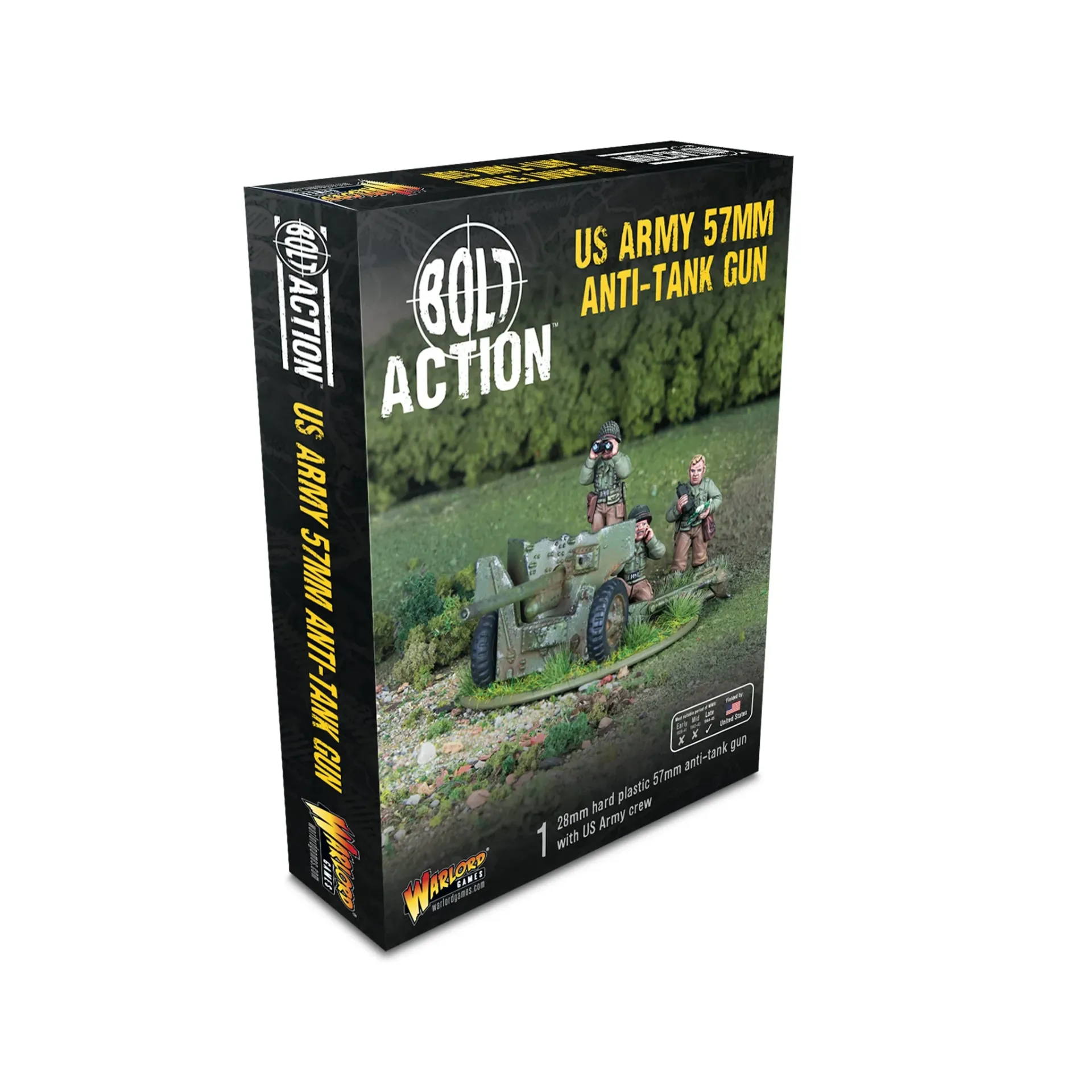 [5060917998413,402013054] US Army 57mm Anti-Tank Gun (plastic)