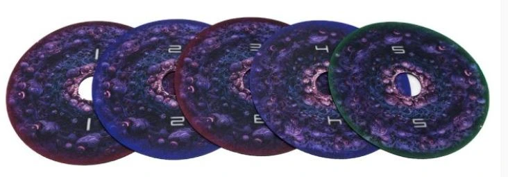 [5905794527731,T143,starcraft,zerg] Zones d'objectifs 7,2" / 18,3cm (x5) néoprène - Zerg