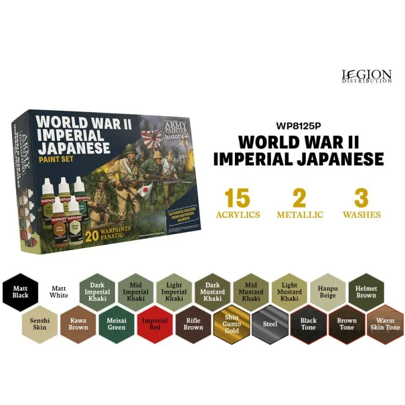 [5713799812512,WP8125] Warpaints Fanatic: WWII Imperial Japanese Paint Set
