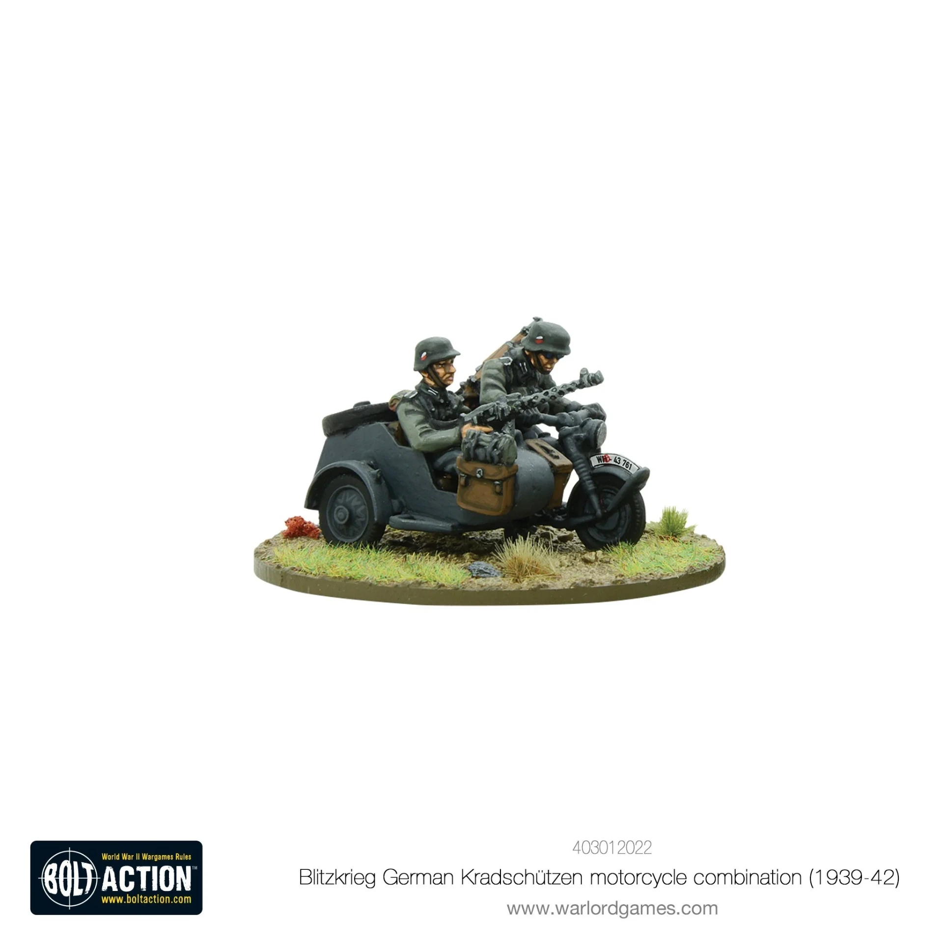 Blitzkrieg German Kradschützen Motorcycle Combination
